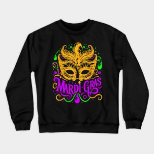 Mardi Gras Mask For Women Kids Men Crewneck Sweatshirt